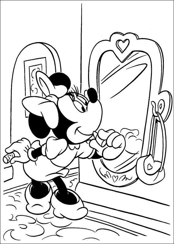 Plansa de colorat cu Minnie Mouse 14 6